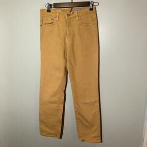 Adriano Goldschmied womens 27 high rise straight crop Isabelle yellow jeans